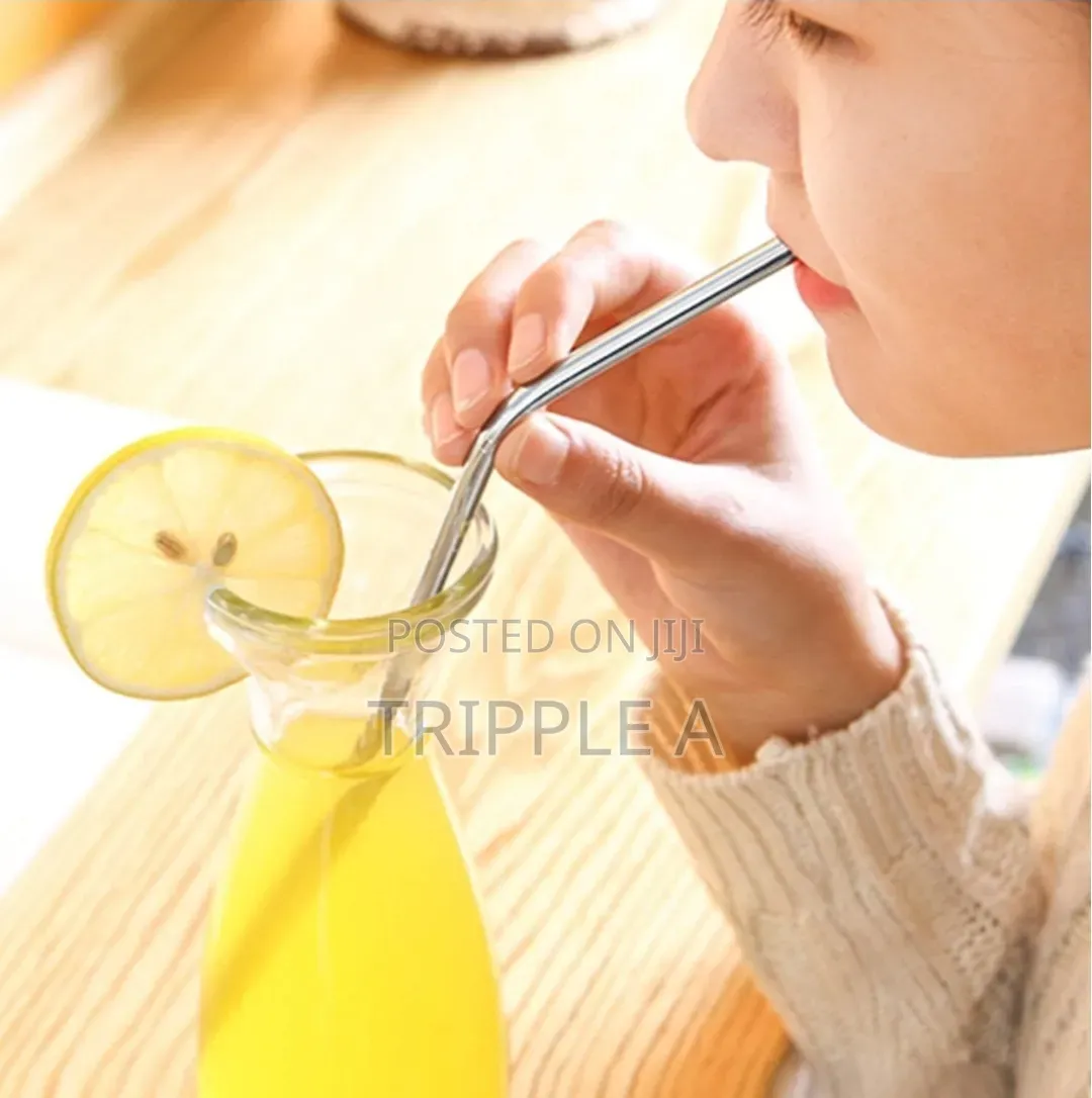 4pcs Reusable Metal Drinking Straws