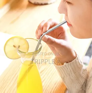 4pcs Reusable Metal Drinking Straws