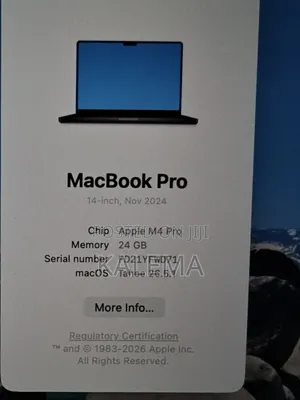 Laptop Apple MacBook Pro 2024 M4 24GB Apple M4 Pro SSD 512GB