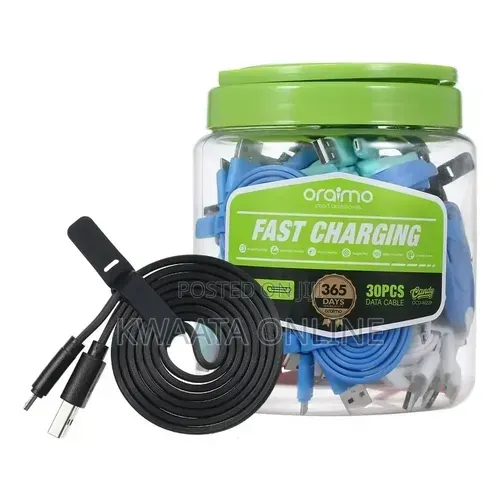 Oraimo Fast Charging Data Cable Micro-Usb, Lightning (30 Pc in Box)