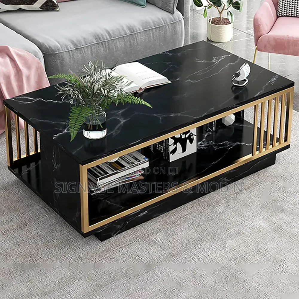 Black Table Gold Side Frames