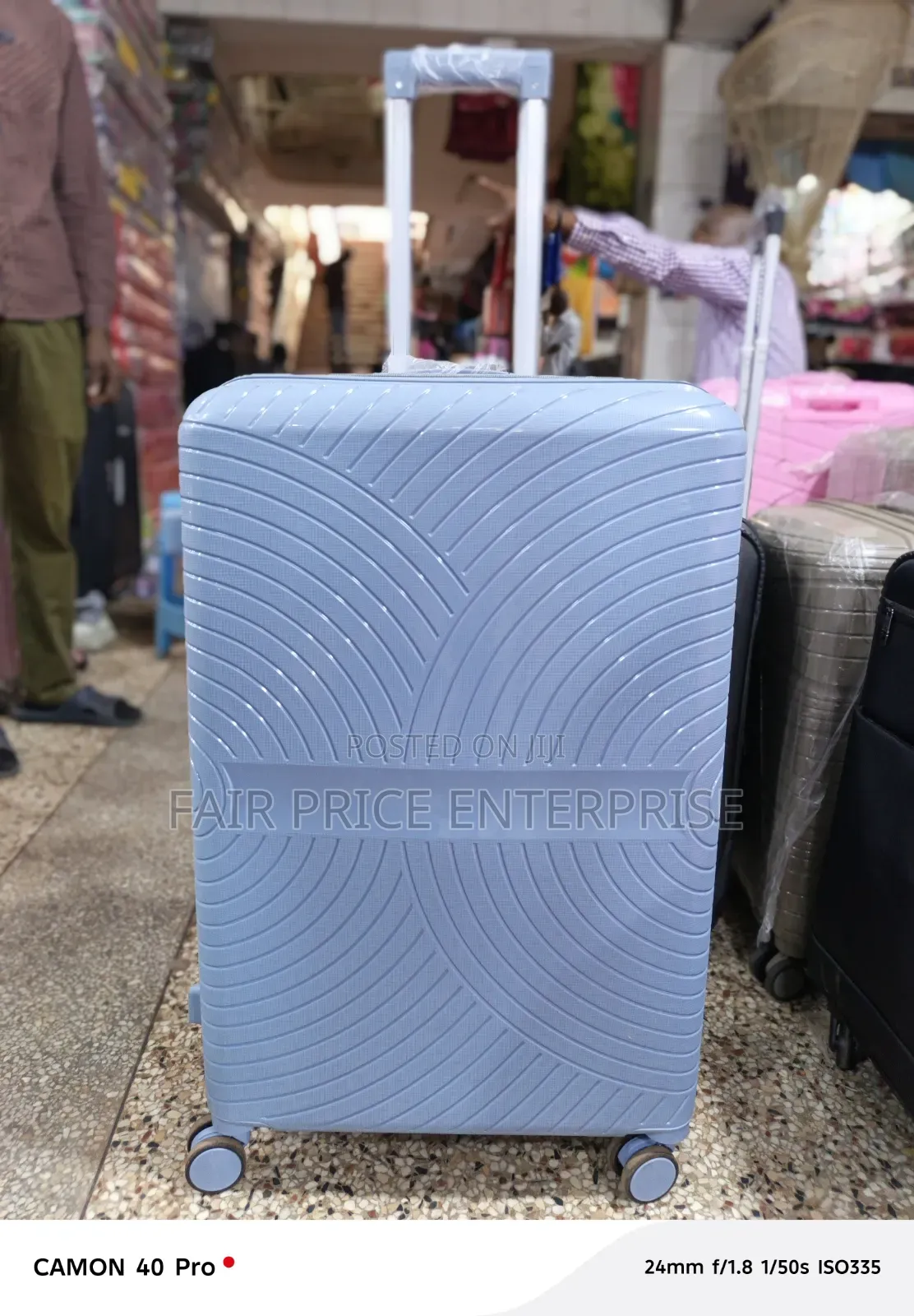 Original Rubber Plastic Suitcase. Extra Large Size
