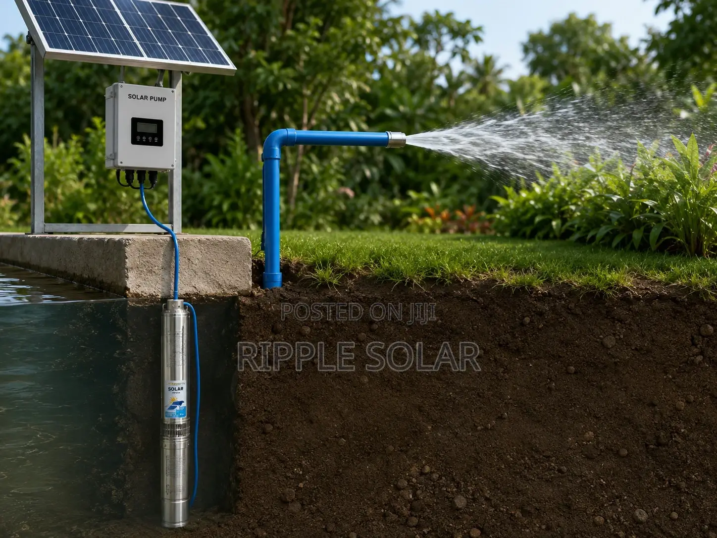 7500w Solar Borehole Water Pump 250m Head Ac/Dc 18000l/H