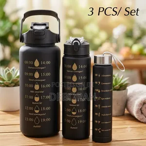 Motivational 3 In 1 Plastic Bottle Set! .