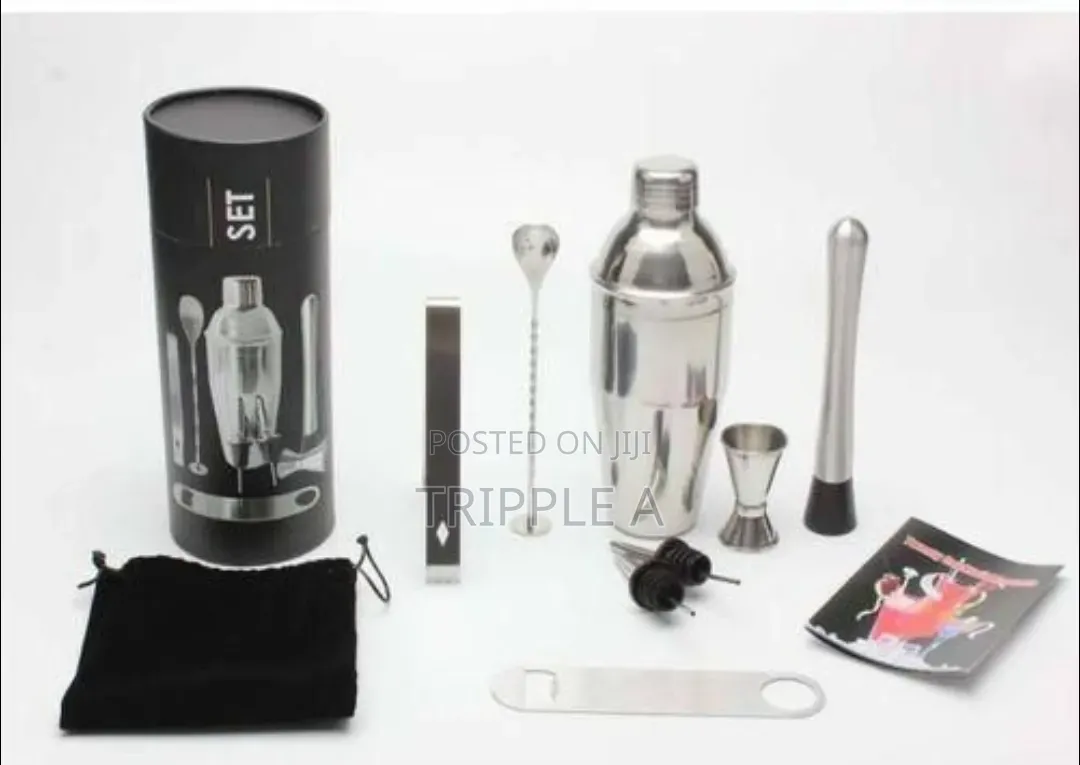 Cocktail Shaker Set 8 Pieces Bartender Drinking Mixing Kit