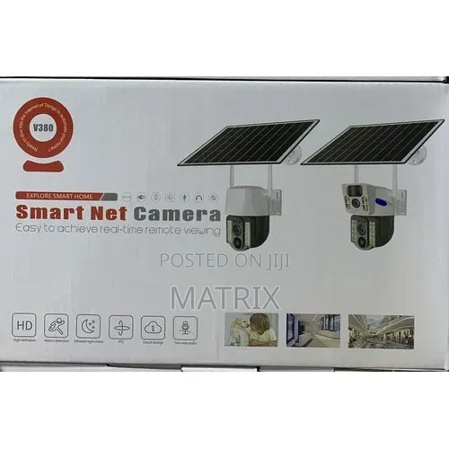 Dual-Lens Solar Camera Wifi Solar Powered Waterproof V380 Pro Camera