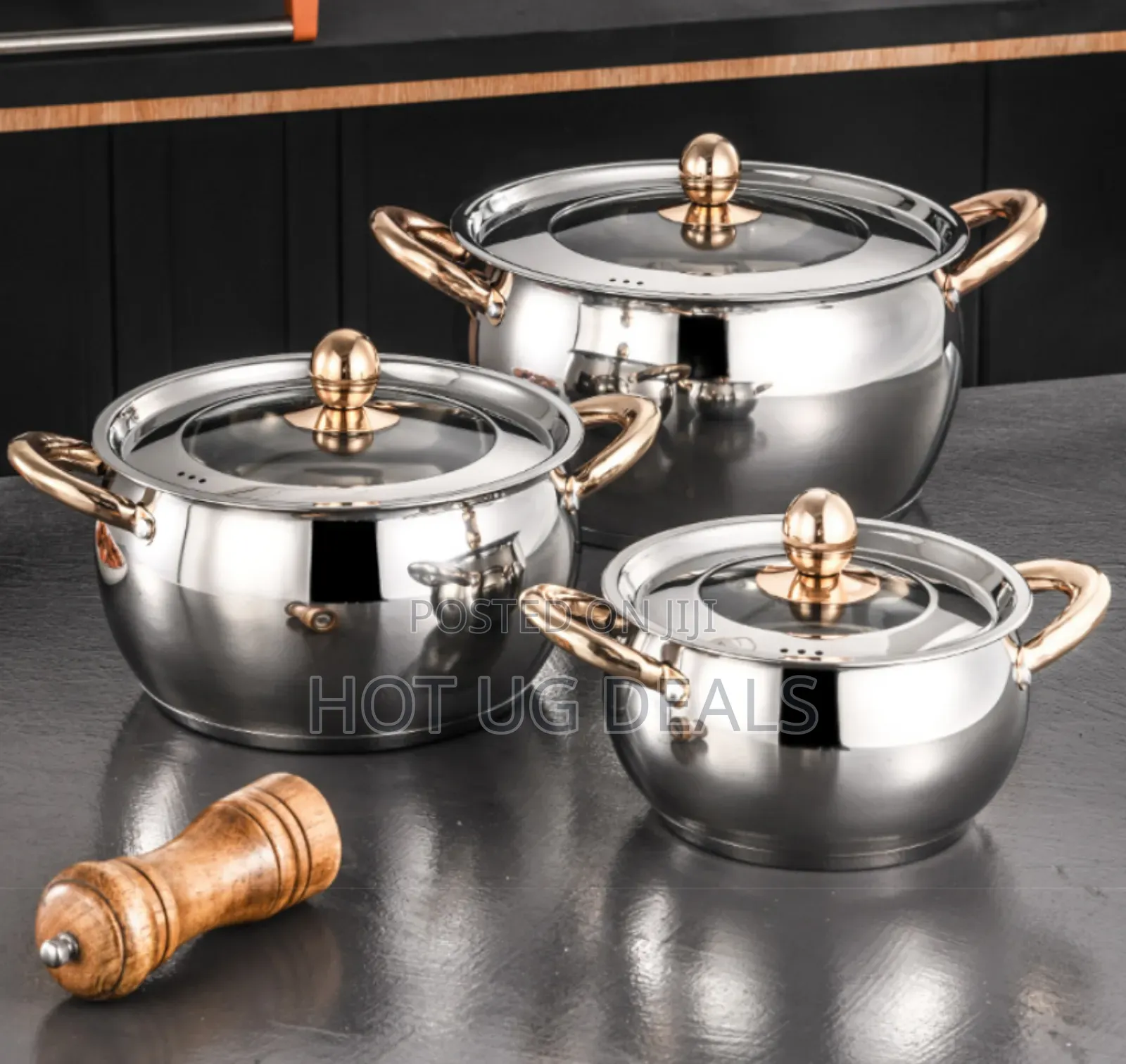 Kaisa Villa 6pcs Stainless Steel Cookware Set With 5 Layer Buttom