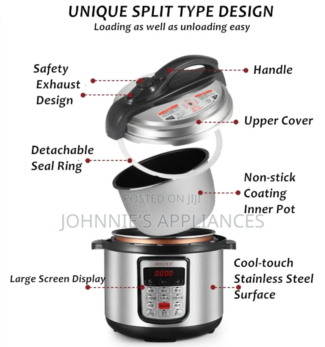 Pixel Electric Digital Pressure Cooker 7l
