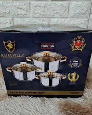 Kaisa Villa 3 Pieces Cookware Set With Covers 5 Layers Bottom-Silver