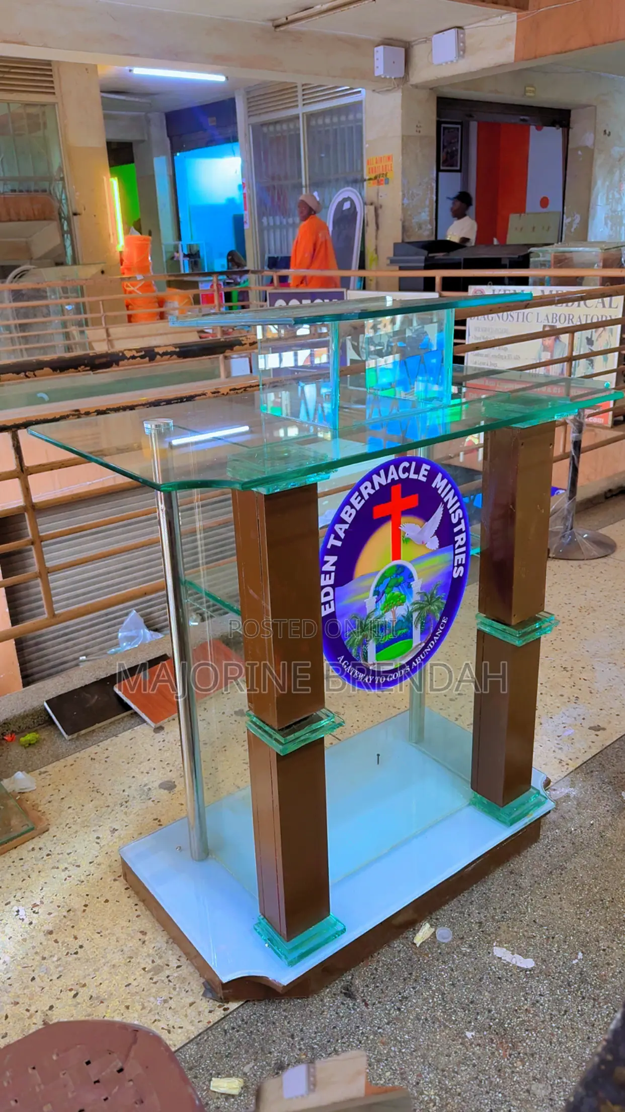 Transparent Wooden Podium