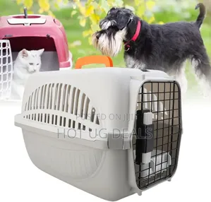 Dog Carrier, Travel Pet Carrier Plastic Pet Box Ventilated Crate