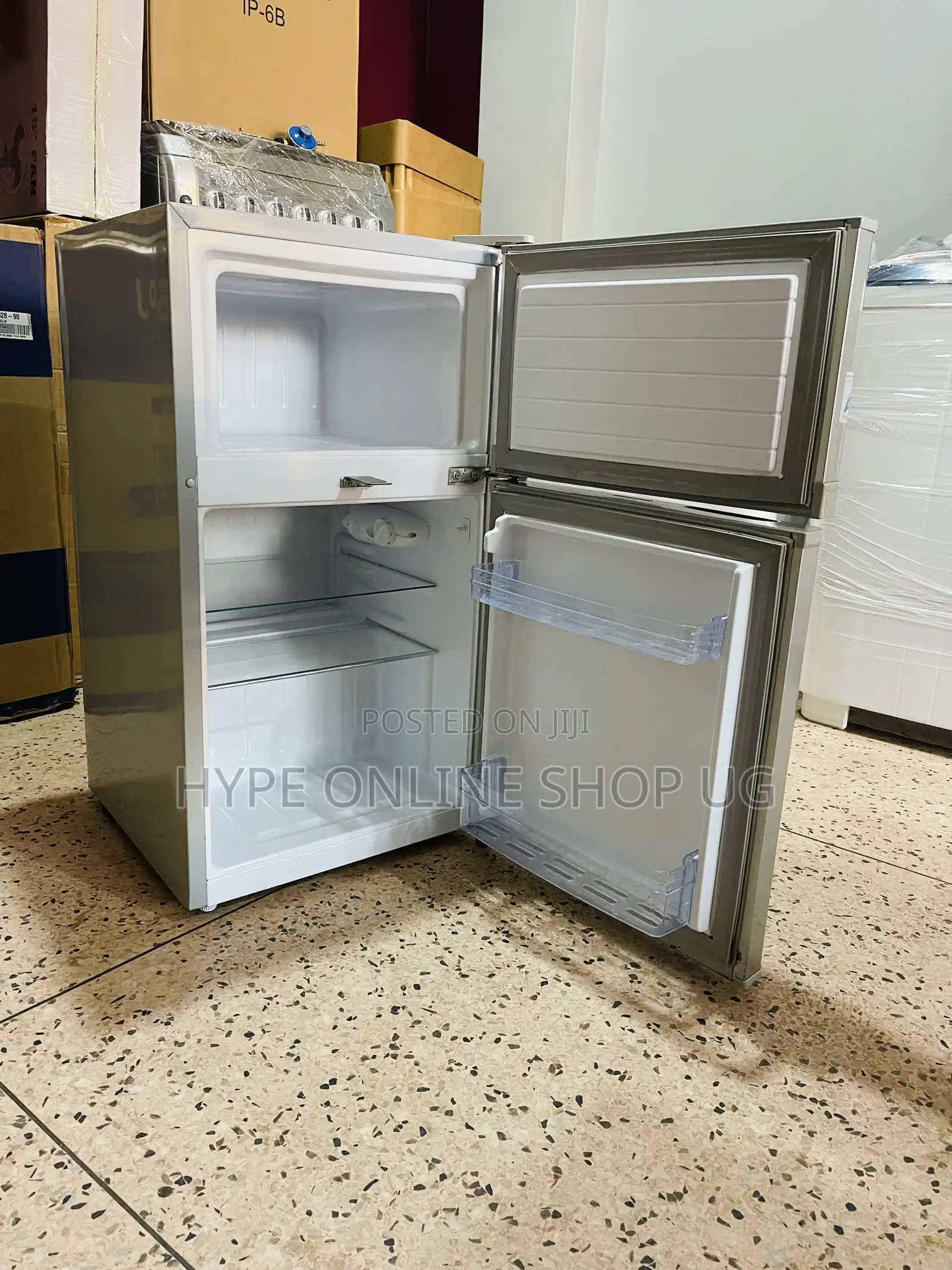 120l Imported Used Fast Cooling Silver Double Door Refrigerator