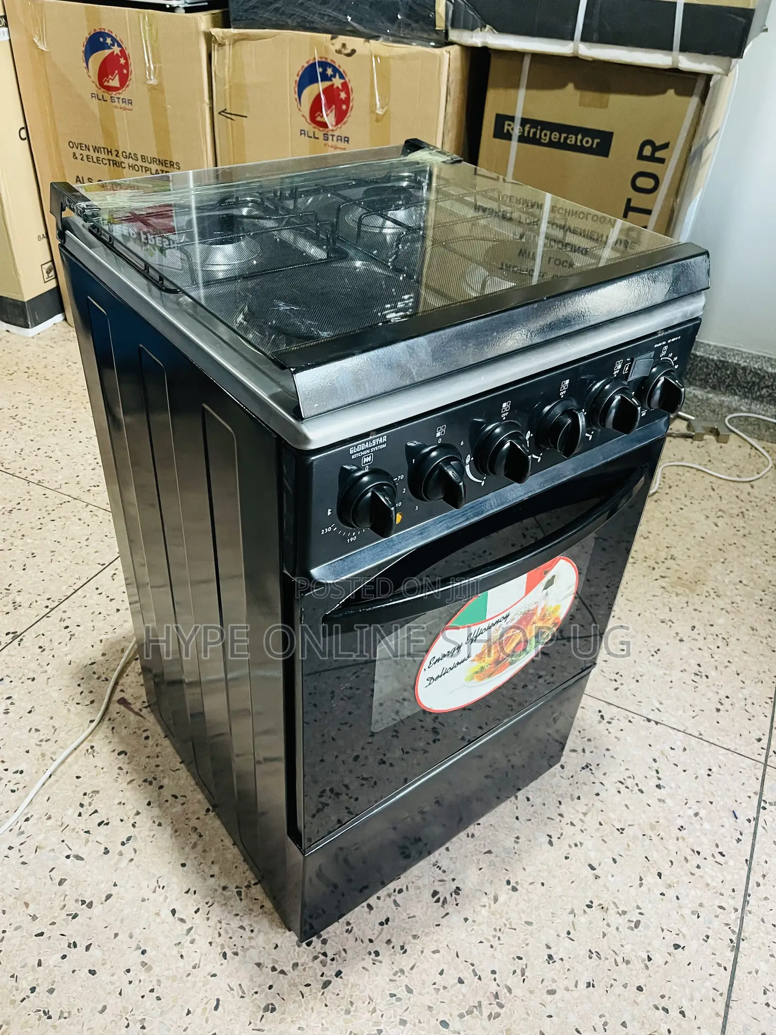 Imported Used 3+1 Electric and Gas Global-Star Standing Cooker