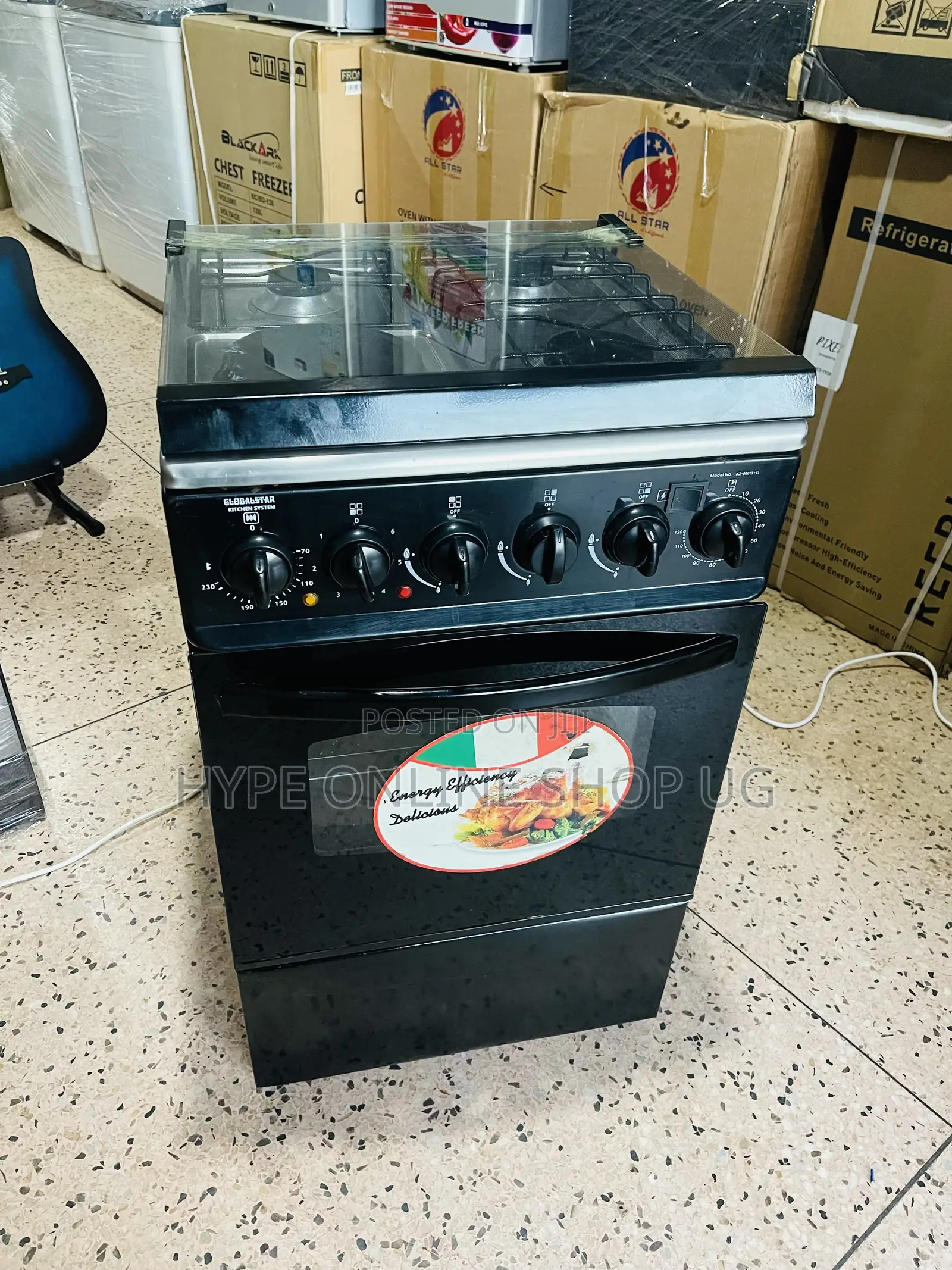 Imported Used 3+1 Electric and Gas Global-Star Standing Cooker
