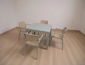 Elevated Modern Plastic Table and Chairs Plastic Table and Chairs