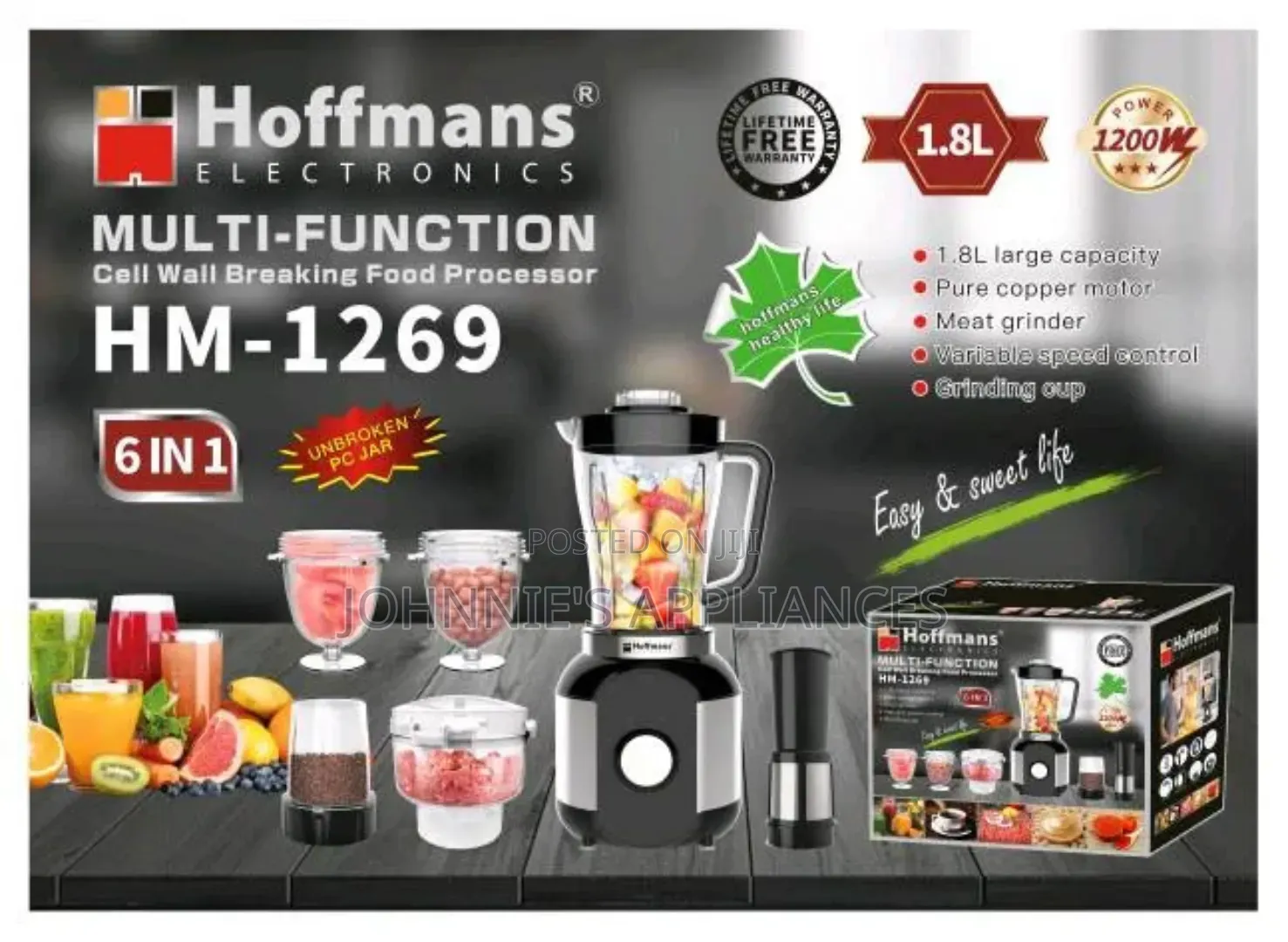 6in1 Hoffman Multi Function Food Processor