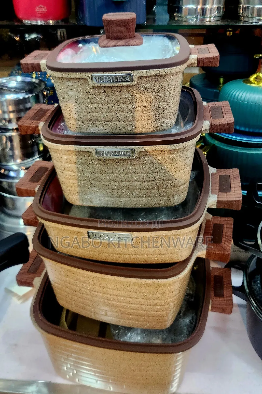 Vicalina Granite Nonstick Casserole Pots
