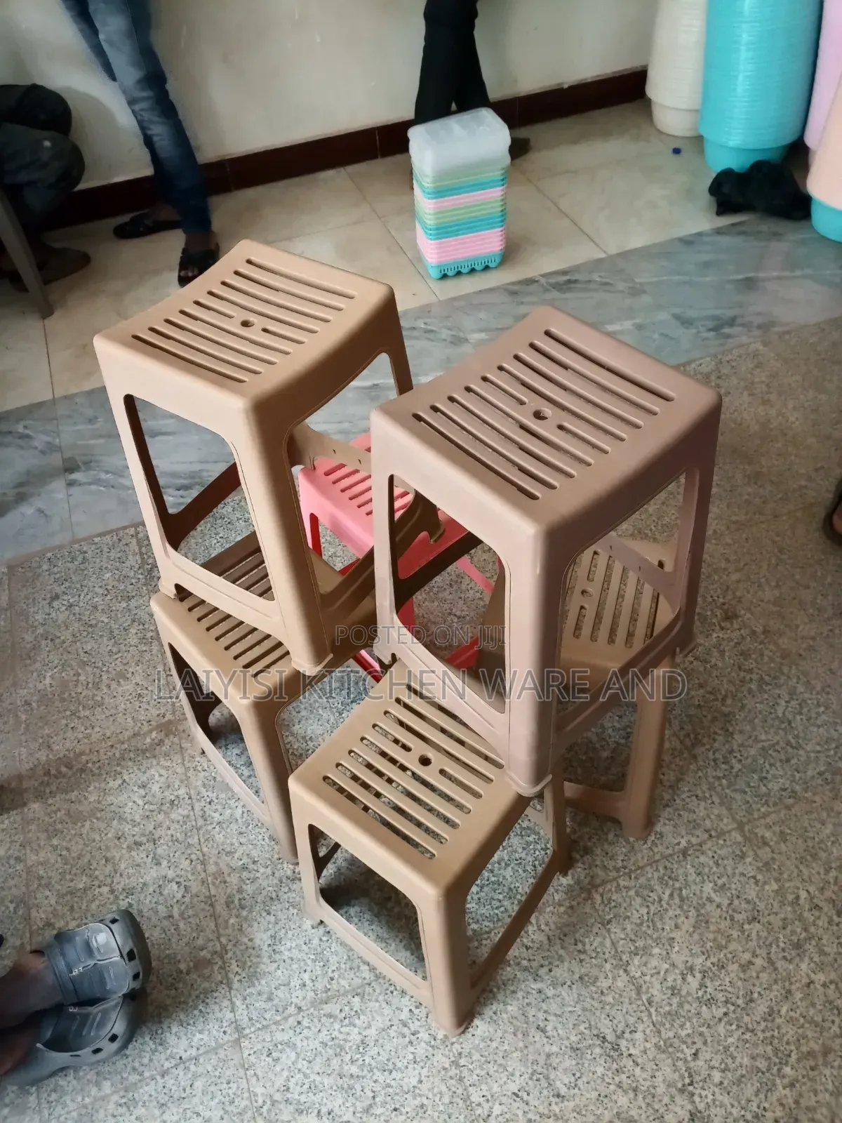 6-Piece Heavy-Duty Stylish Stools Strong,Modern Multipurpose Seating