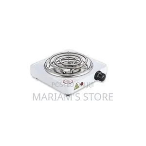 Single Coil Electric Hot Plate - White, Black