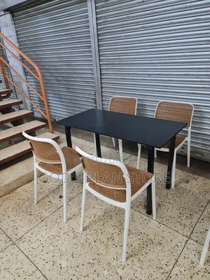 Elevated Outdoor Folding Dining Table and Chairs