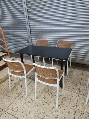 Elevated Outdoor Folding Dining Table and Chairs