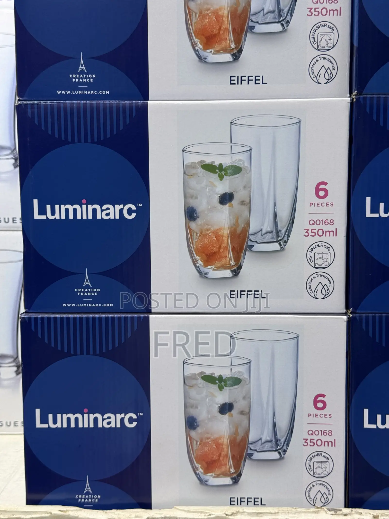 Luminarc Eiffel Sky Blue Tumbler Set