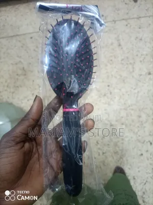 Silver and Black Hair Brush for and Smoothing All Hair Types.