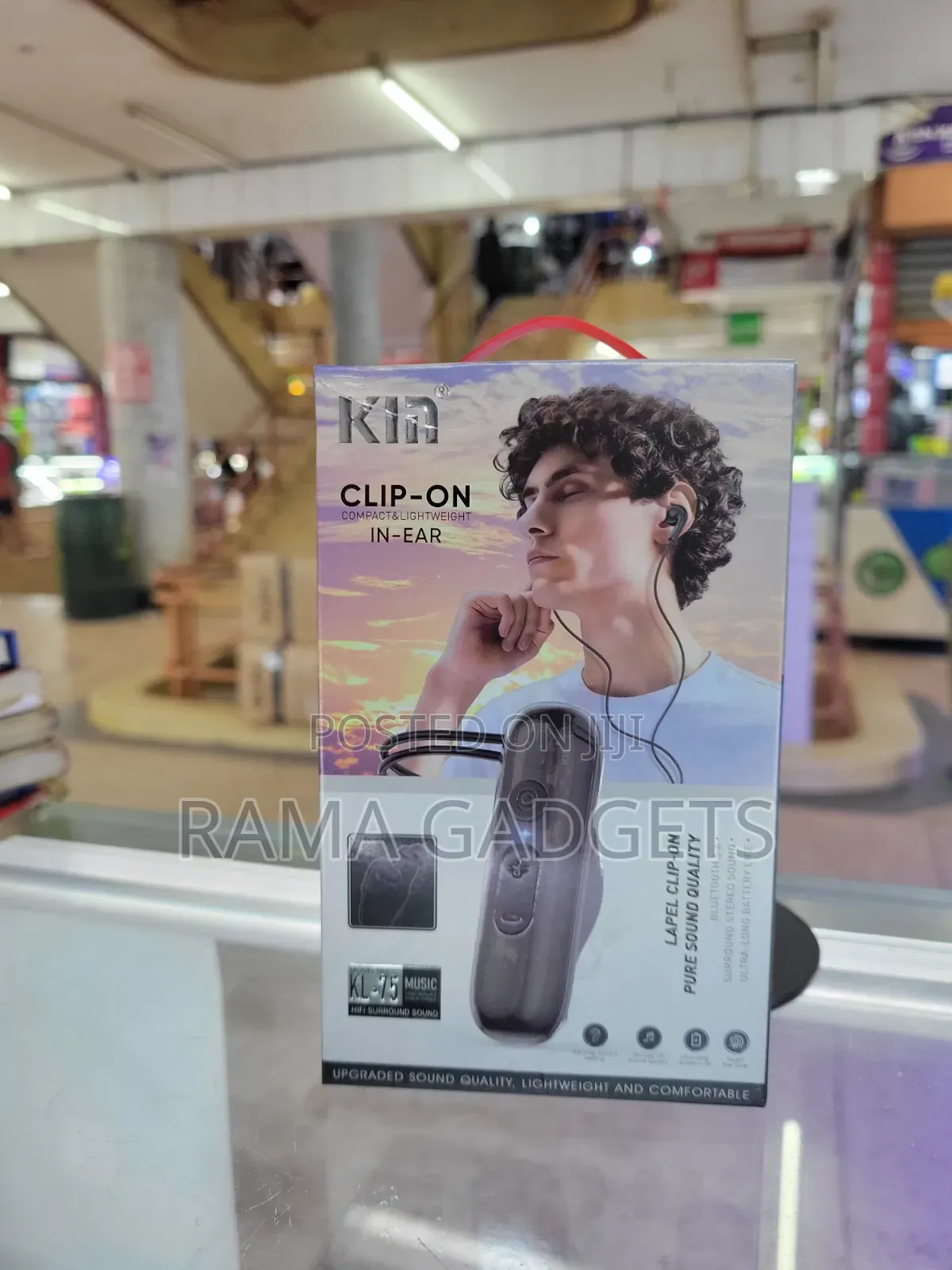 Kl-75 Bluetooth Headset Package Featuring a Lapel Clip-On