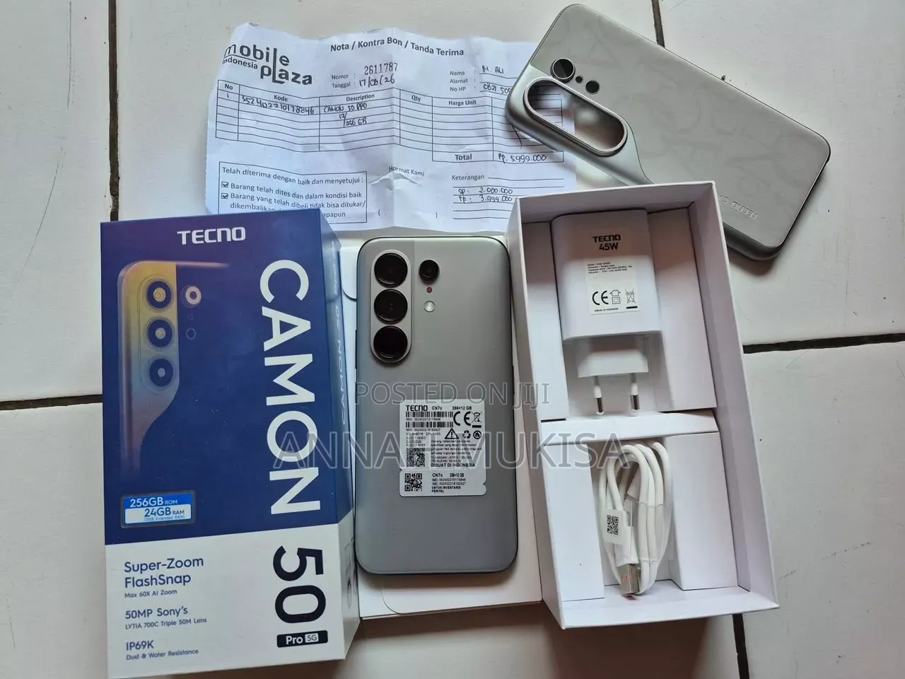 New Tecno Camon 50 Pro 256 GB Gray