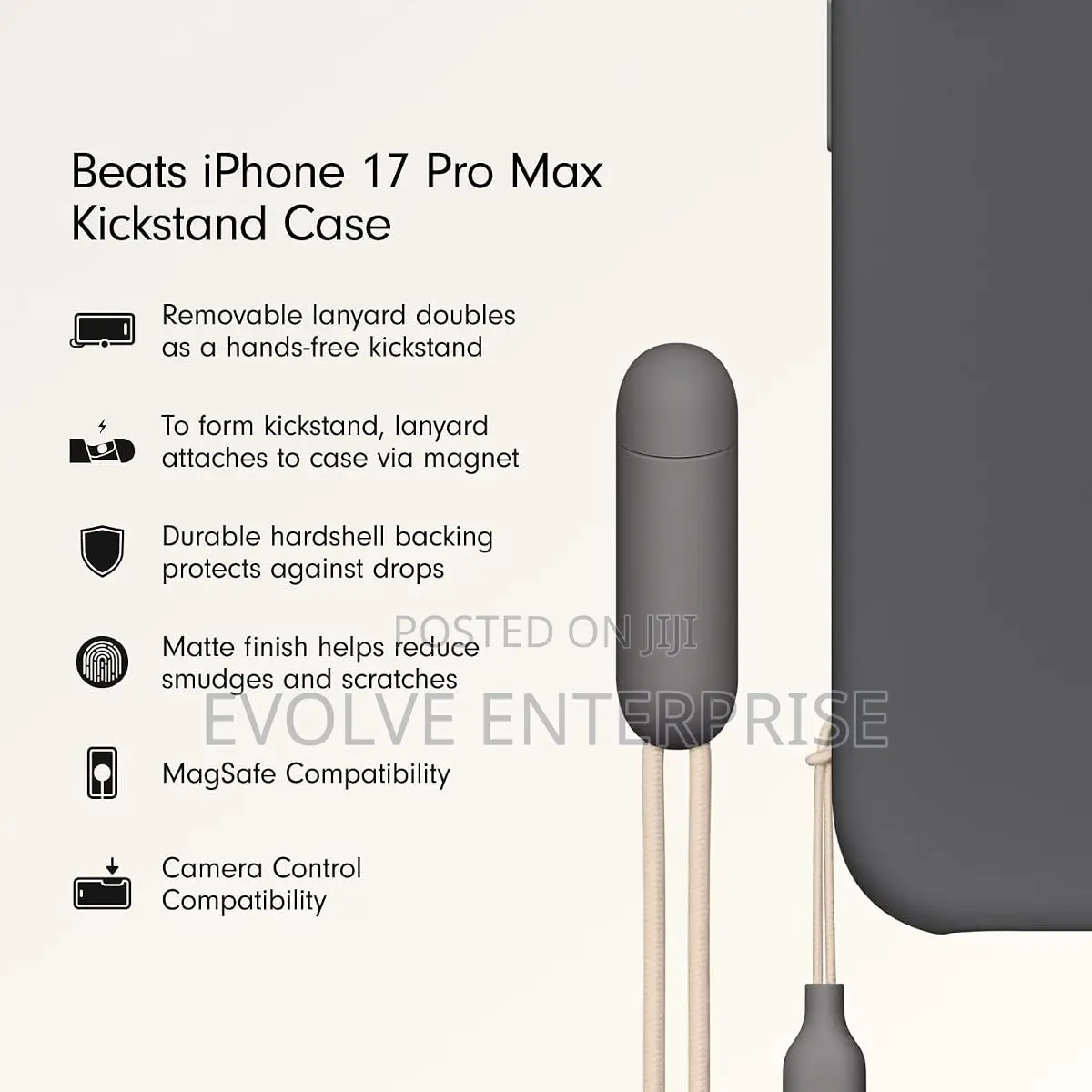Beats iPhone 17 Pro Max Kickstand Case With Magsafe Camera Control