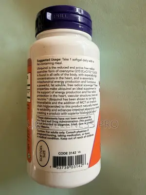 Now Foods Ubiquinol, 100 Mg, 60 Softgels