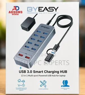Usb 3.0 13 Port Hub With Type C With Adaptor