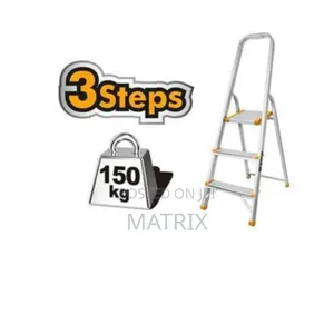Ingco Aluminium Household Ladder 3step - Silver