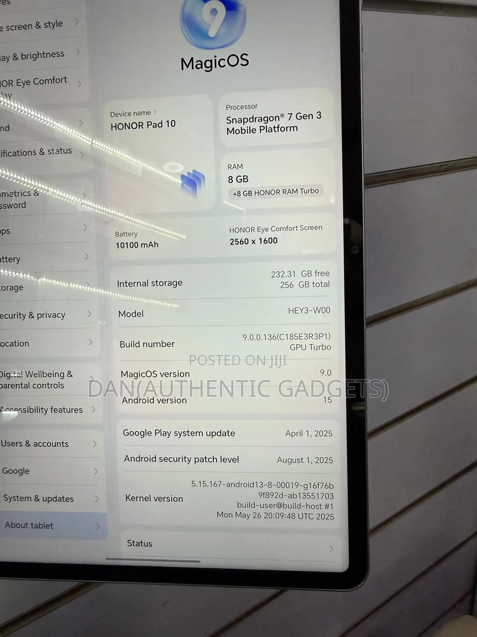 New Honor Pad 10 256 GB Silver