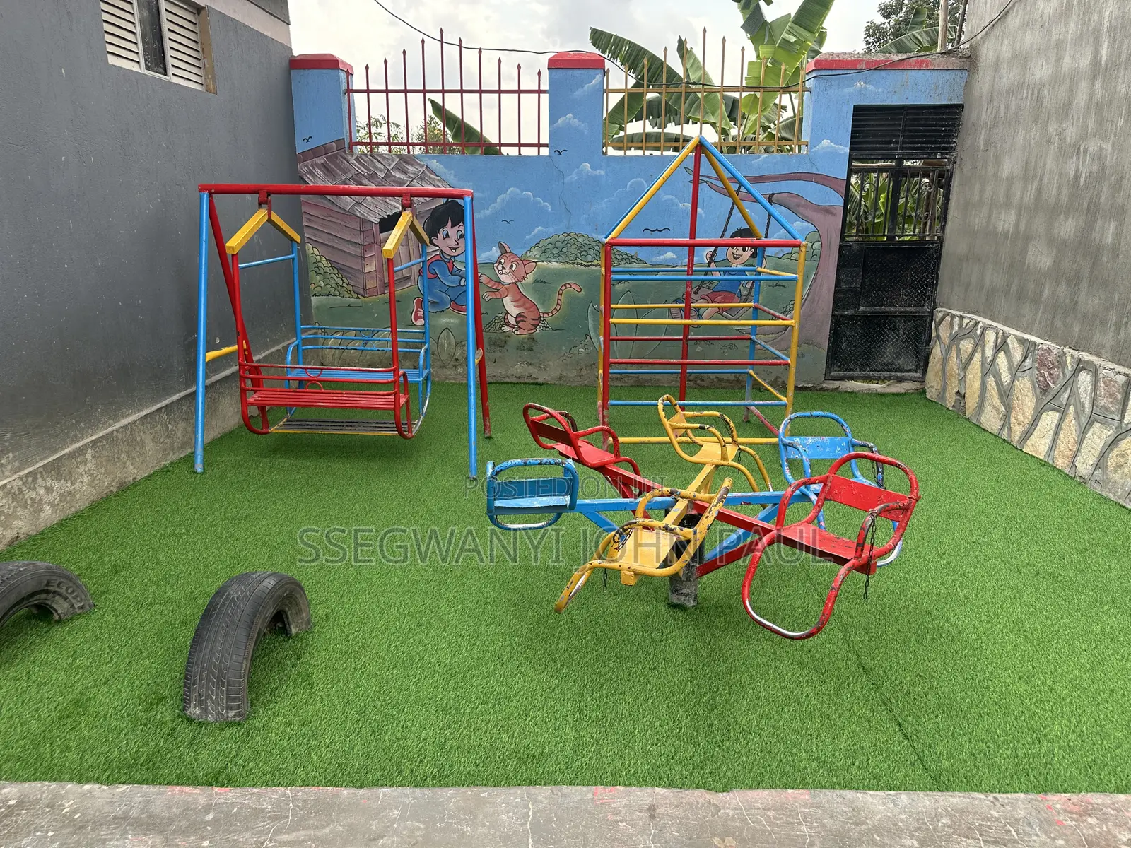 Kids Play Area Artificial Grass Installation
