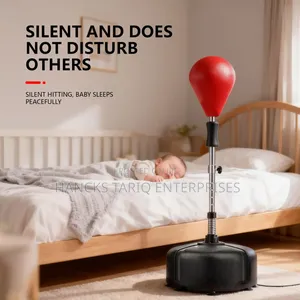Silent Reflex Punching Bag – Adjustable Standing Speed Bag