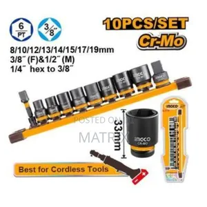 Ingco 10 Pcs 3/8"Dr. Impact Socket Set