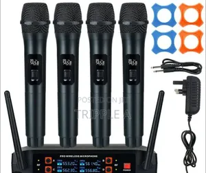 Wireless Microphone 4 Channel Handheld Microphone