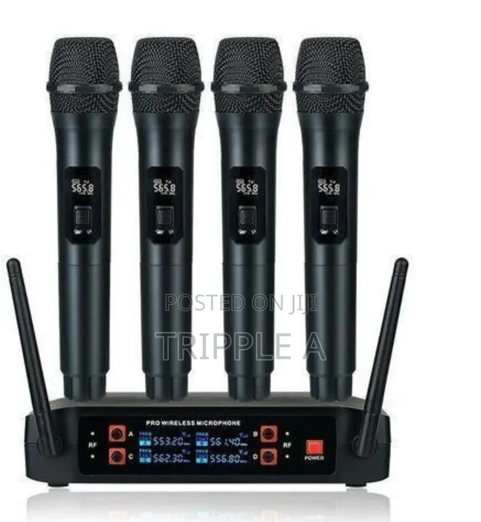Wireless Microphone 4 Channel Handheld Microphone