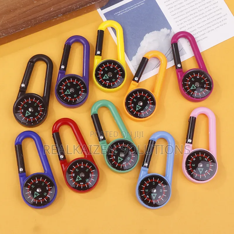 Compass Mini Self-Locking With Carabiner Keychain