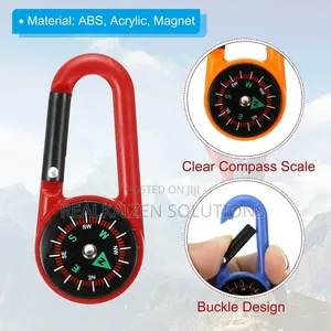 Compass Mini Self-Locking With Carabiner Keychain