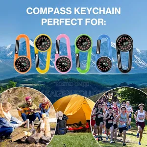 Compass Mini Self-Locking With Carabiner Keychain