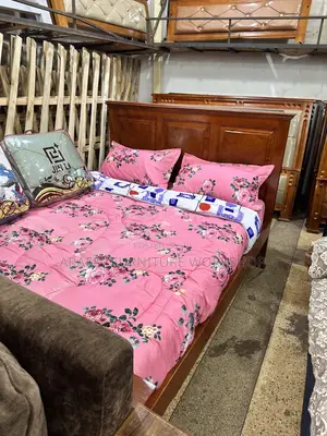 Solid Wooden Panel Bed
