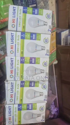 (100pc in a Box) Hi Light 5watts, SMD Led Bulb – Energy Saving
