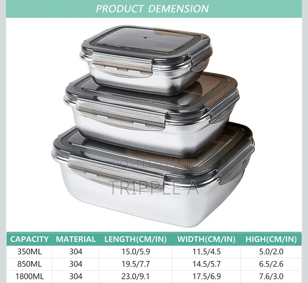 Stainless Steel Air Tight Food Container