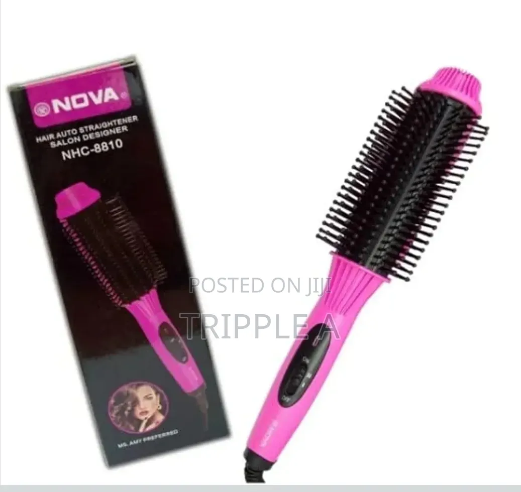 2 in 1 Hair Straightener Brush Comb , Wet or Dry Fast Tool