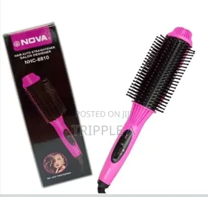 2 in 1 Hair Straightener Brush Comb , Wet or Dry Fast Tool