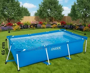 2.6m X 1.6m X 65cm Rectangular Steel Frame Intex Swimming Pool