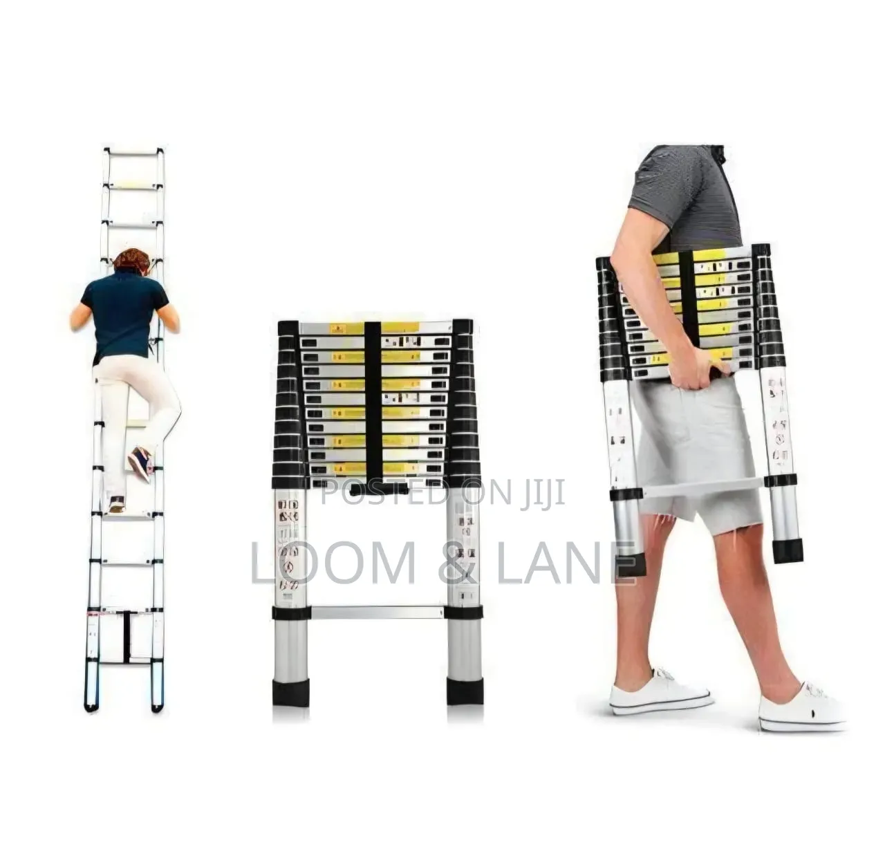 3.2-Meter (Approx. 10.5 Ft) Aluminum Telescopic Extension Ladder