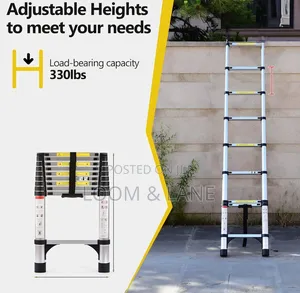 2.6m Heavy-Duty Portable Aluminum Telescopic Ladder
